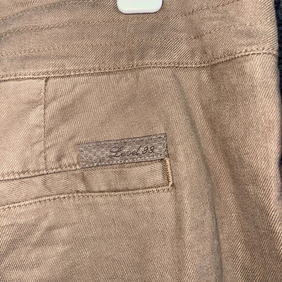 Level 99 Anthropologie Pants Womens Size 29 Brown Linen Blnd Flare Wide Leg - Picture 5 of 12